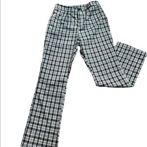 Shein Plaid Print High-Waist Straight Leg Pants in Size Small